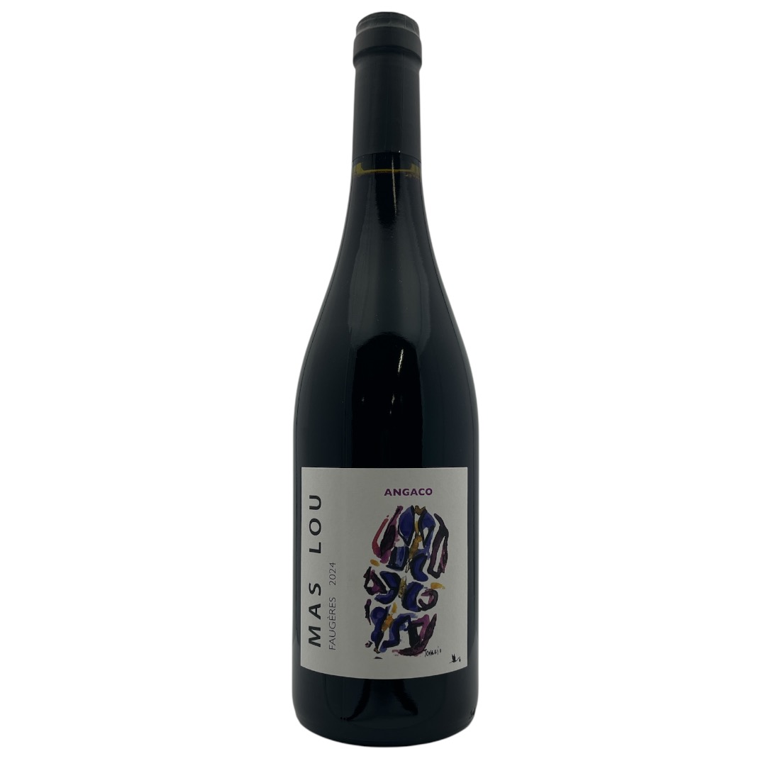 Bouteille de vin rouge du domaine Mas lou cuvée angaco.