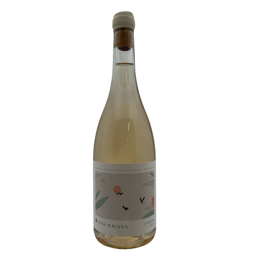 Bouteille de rosé du domaine Mas Magnan, cuvée canopée.